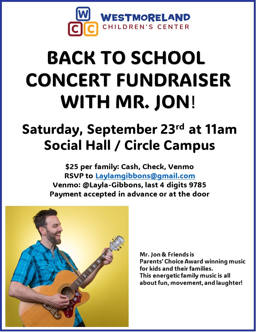 Back-to-School Concert Fundraiser flyer